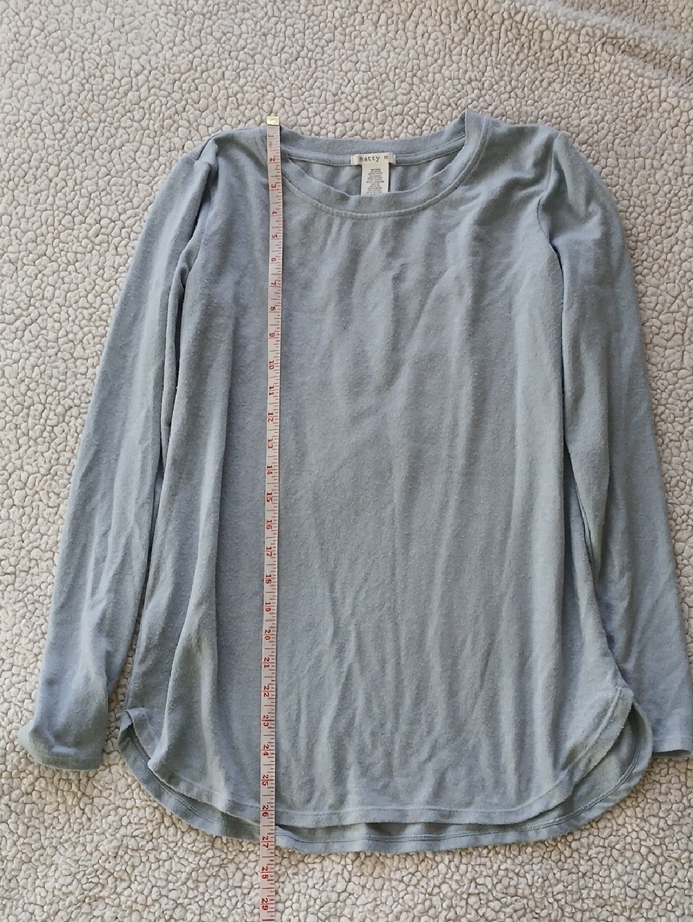 Matty M Light Blue Long Sleeve Top